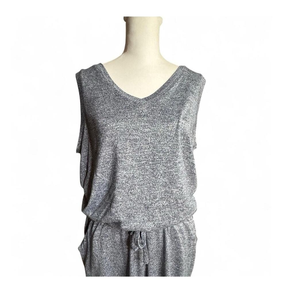 32 Degrees Cool Gray Sleeveless V-Neck Drawstring Jumpsuit M - Picture 3 of 9